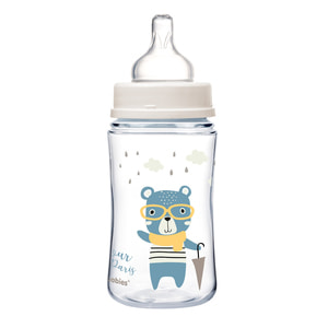 Пляшечка антиколікова для годування CANPOL (Канпол) 35/232_blu синя Bonjour Paris з широким отвором 240 мл