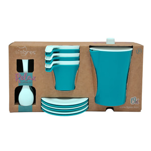 Набор посуды кофейный циан TIGRES (Тигрес) Релакс 39803