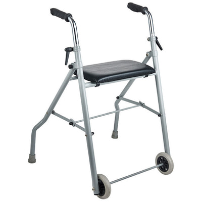Ходунки колісні (алюмінієві ходунки з сидянням та 2-ма колесами) OSD-9306