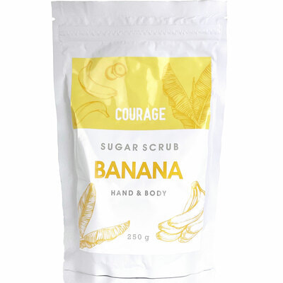 Скраб для тела COURAGE (Кураж) сахарный Sugar scrub банан 250 г