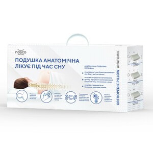 Подушка ортопедическая NOSKO (Носко) Anatomic Standart Plus 17014 с эффектом памяти