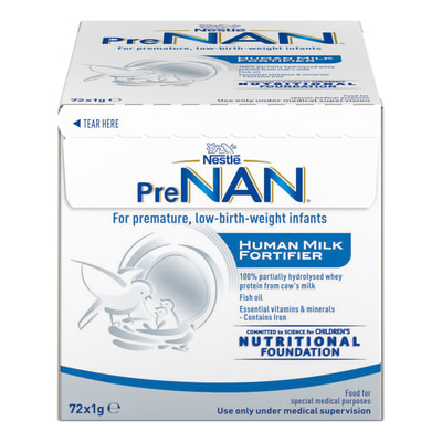 Смесь сухая NESTLE (Нестле) PreNAN обогатитель грудного молока для поддержания роста недоношенных и детей рожденных с низкой массой тела по 1 г 72 шт