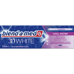 Зубная паста BLEND-A-MED (Блендамед) 3D White (3 три дэ вайт) Прохладная вода 75 мл