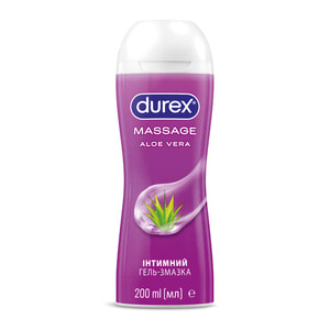 Интимный гель-смазка DUREX (Дюрекс) Play Massage (Плей массаж) 2 в 1 with Aloe Vera из алоэ вера для массажа (лубрикант) 200 мл NEW