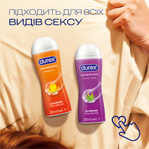 Интимный гель-смазка DUREX (Дюрекс) Play Massage (Плей массаж) 2 в 1 with Aloe Vera из алоэ вера для массажа (лубрикант) 200 мл NEW