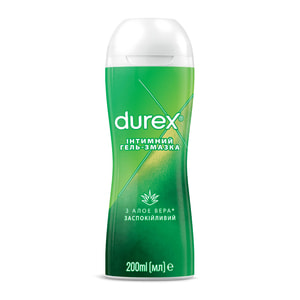 Интимный гель-смазка DUREX (Дюрекс) Play Massage (Плей массаж) 2 в 1 with Aloe Vera из алоэ вера для массажа (лубрикант) 200 мл NEW
