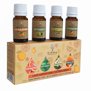 Набор эфирных масел The Lab Beauty серия Цитрусова 4 флакона по 10 мл