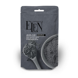 Глина черная косметическая ELEN COSMETICS (Элен косметикс) с активированым углем и экстрактом алоэ вера 40 г