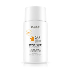 Флюид супер для лица BABE LABORATORIOS (Бабе Лабораториос) солнцезащитный депигмент с транексамовой кислотой и витамином С SPF 50 50 мл