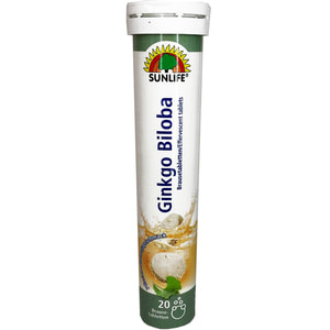 Витамины SUNLIFE (Санлайф) Ginkgo Biloba гинкго билоба таблетки шипучие туба 20 шт