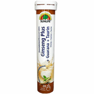 Витамины SUNLIFE (Санлайф) Ginseng Plus Женьшень Плюс таблетки шипучие туба 20 шт