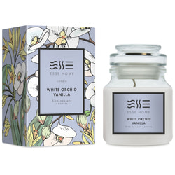 Арома-свічка ESSE Home (Ессе) White Orchid Vanilla біла орхідея та ваніль 100 г