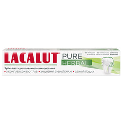 Зубная паста LACALUT (Лакалут) Pure Herbal (Пьюр Гербал) с комплексом био-трав для укрепления зубов 75 мл