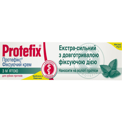Крем для фіксації зубних протезів Протефікс М'ята 40 мл ВМП