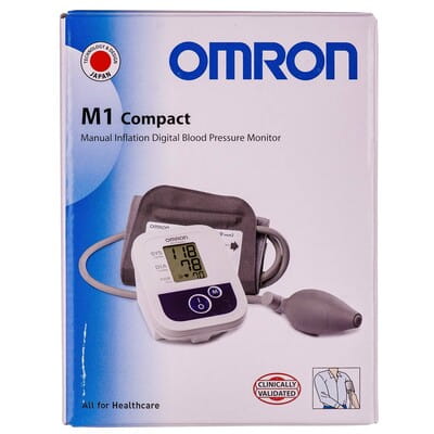 Измеритель (тонометр) артериального давления OMRON (Омрон) HEM-4022-E модель M1 Compact (Компакт) полуавтоматический