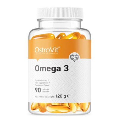 Омега 3 вітаміни та мінерали OSTROVIT (Островіт) Omega 3 в капсулах упаковка 90 шт