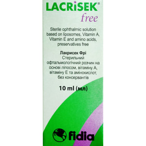 Лакрисек Фри раствор офтальмологический для глазной поверхности флакон 10 мл