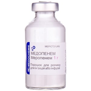 Медопенем пор. д/р-ра д/ин. или инф. 1г фл. №1