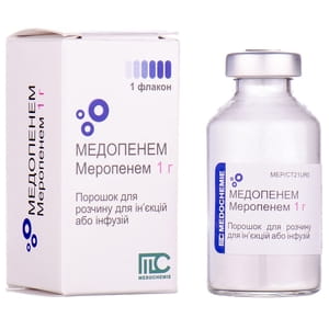 Медопенем пор. д/р-ра д/ин. или инф. 1г фл. №1