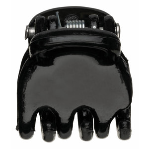 Защіпка для волосся TITANIA (Титанія) пластмасова зубчата маленька чорна 1,5 см артикул 7931 6 шт