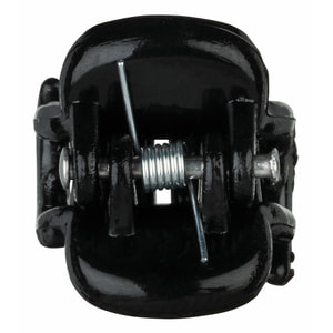 Защіпка для волосся TITANIA (Титанія) пластмасова зубчата маленька чорна 1,5 см артикул 7931 6 шт