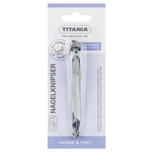 Щипцы для ногтей TITANIA (Титания) артикул 1054 выгнутые хромированные