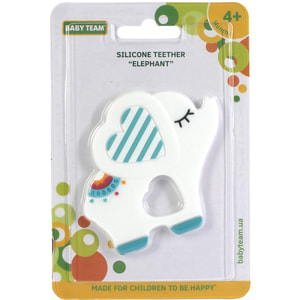 Прорезыватель детский BABY TEAM (Беби Тим) артикул 4020 силиконовый Слоник с 4-х месяцев 1 шт