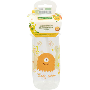 Поильник детский BABY TEAM (Беби Тим) артикул 5015 с силиконовой трубочкой 450 мл
