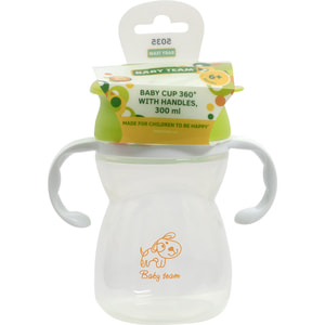 Поильник-непроливайка детский BABY TEAM (Беби Тим) артикул 5035 360 с ручками с 6 месяцев 300 мл