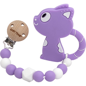 Прорезыватель детский BABY TEAM (Беби Тим) артикул 4055 силиконовый с цепочкой с 4-х месяцев 1 шт