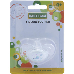 Пустышка силиконовая детская BABY TEAM (Беби Тим) артикул 3103 классическая с 0 месяцев 1 шт