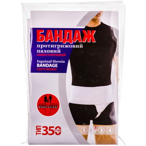 Бандаж противогрыжевой паховый левосторонний Торос Групп 350 размер 2