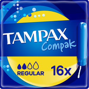 Тампоны женские TAMPAX (Тампакс) Compak (Компакт) Regular Duo (Дуо) с аппликатором 16 шт