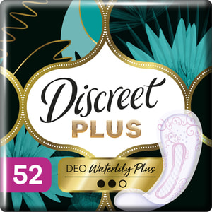 Прокладки ежедневные DISCREET (Дискрит) ZonePlus Deo Water Lily Triple (Зоунплюс део вотер лил трипл) гигиенические женские 52 шт