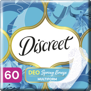 Прокладки ежедневные DISCREET (Дискрит) Deo Spring Breeze Multiform Triple (Део спринг бриз мультиформ) гигиенические женские 60 шт