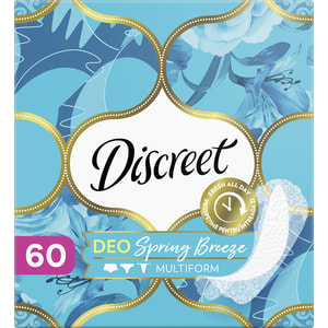 Прокладки ежедневные DISCREET (Дискрит) Deo Spring Breeze Multiform Triple (Део спринг бриз мультиформ) гигиенические женские 60 шт