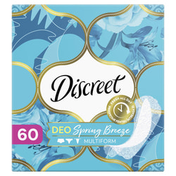 Прокладки ежедневные DISCREET (Дискрит) Deo Spring Breeze Multiform Triple (Део спринг бриз мультиформ) гигиенические женские 60 шт
