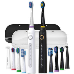 Набір для догляду за ротовою порожниною PECHAM (Печам) Зубна щітка електрична Black Travel Set + Зубна щітка електрична White Travel Set