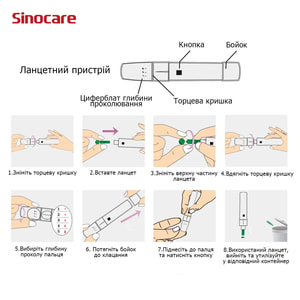Глюкометр Sinocare (Синкейр) Safe AQ Smart + тест-полоски для глюкометра 50 шт