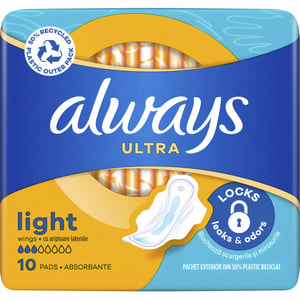 Прокладки гігієнічні жіночі ALWAYS (Олвейс) Ultra Light Single (Ультра лайт сингл) ароматизовані 10 шт