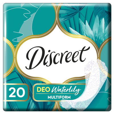 Прокладки ежедневные DISCREET (Дискрит) Deo Water Lily Multiform Single (Део вотер лил мультиформ сингл) гигиенические женские 20 шт