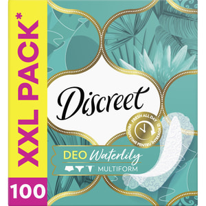 Прокладки ежедневные DISCREET (Дискрит) Deo Water Lily Multiform Quatro (Део вотер лил мультиформ кватро) гигиенические женские 100 шт