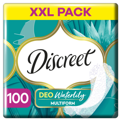 Прокладки ежедневные DISCREET (Дискрит) Deo Water Lily Multiform Quatro (Део вотер лил мультиформ кватро) гигиенические женские 100 шт