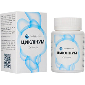 Циклінум таблетки для профілактики та лікування порушень жіночих циклічних процесів упаковка 30 шт