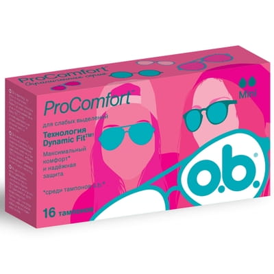 Тампони гігієнічні жіночі O.B. (Обі) ProComfort Mini (ПроКомфорт Міні) 16 шт