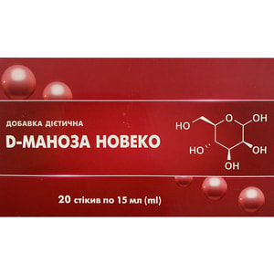 Д-манноза Новеко раствор оральный для лечения заболеваний мочеполовой системы в стиках по 15 мл 20 шт