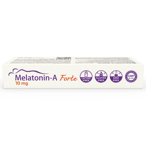 Мелатонин-А Форте таблетки для облегчения засыпания и улучшения качества сна по 10 мг упаковка 20 шт