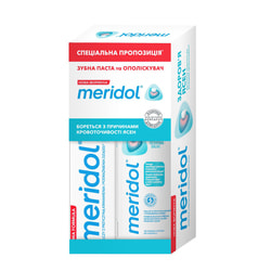 Набор MERIDOL (Мерідол) Зубна паста 75 мл + Ополіскувач 100 мл NEW