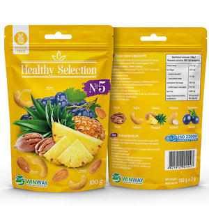 Суміш горіхів та фруктів WINWAY (Вінвей) без цукру Healthy Selection №5 100 г