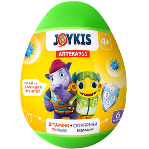 Яйцо-сюрприз NATHEALTH (НатХелс) 3 желейных витамина + яйцо + игрушка + тату + наклейка + карточка игральная